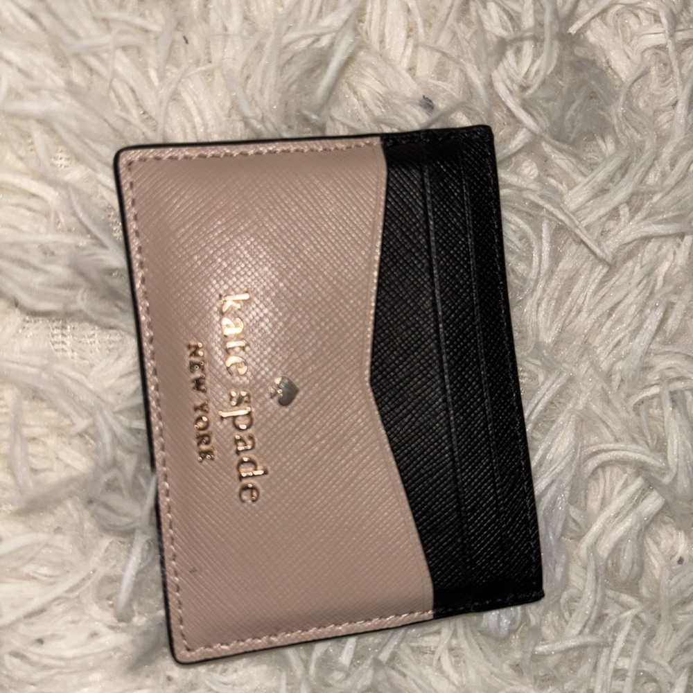 Kate Spade Black and Cream Card Wallet